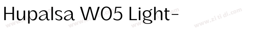 Hupalsa W05 Light字体转换